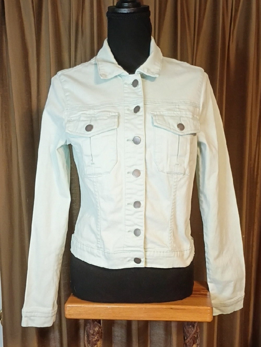 Light Mint Denim Jacket By Kut From Kut from the Kloth